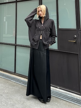 「アイテム（パーカー）」を使った、mi-さん（レディース・156cm）の秋コーディネート