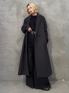 「アイテム（チェスターコート）」を使った、mi-さん（レディース・156cm）の秋コーディネート