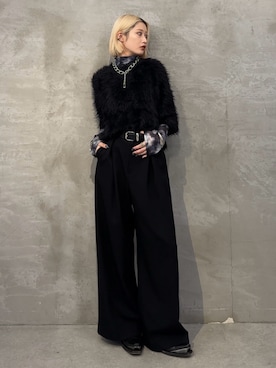 「アイテム（ベルト）」を使った、mi-さん（レディース・156cm）の秋コーディネート