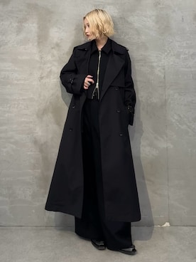 「アイテム（トレンチコート）」を使った、mi-さん（レディース・156cm）の秋コーディネート