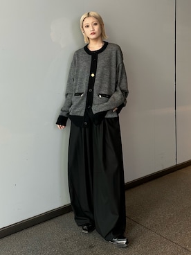 「オールブラックコーデ」｜mi-さん（レディース・156cm）の秋コーディネート