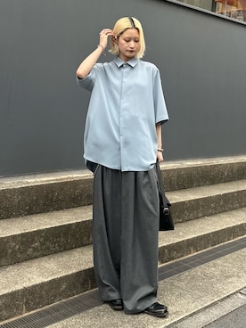 「Lui's（ルイス）のアイテム（パンツ）」を使った、mi-さん（レディース・156cm）の春コーディネート