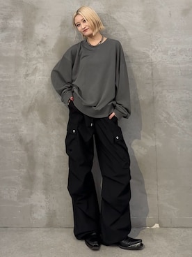 「アイテム（スウェット）」を使った、mi-さん（レディース・156cm）の秋コーディネート