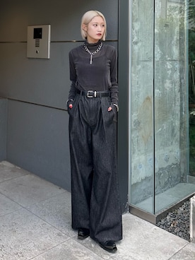 「モノトーンスタイル」｜mi-さん（レディース・156cm）の秋コーディネート