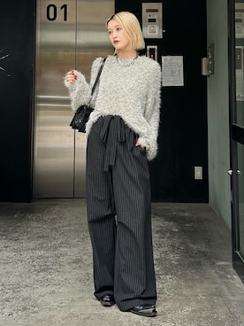 「モノトーンスタイル」｜mi-さん（レディース・156cm）の秋コーディネート