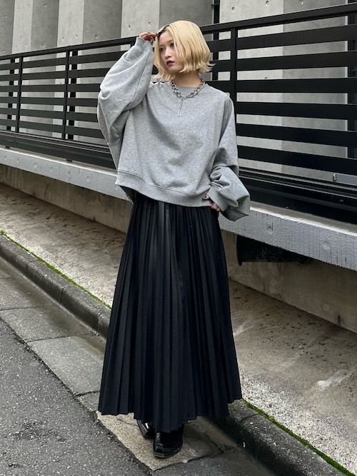 Lui's スカート フェイクレザープリーツスカート : ZOZOTOWN Yahoo!店