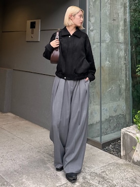 「モノトーンスタイル」｜mi-さん（レディース・156cm）の秋コーディネート