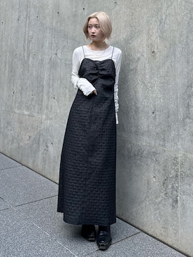 「モード系」｜「アイテム（ワンピース/ドレス）」を使った、mi-さん（レディース・156cm）の夏コーディネート