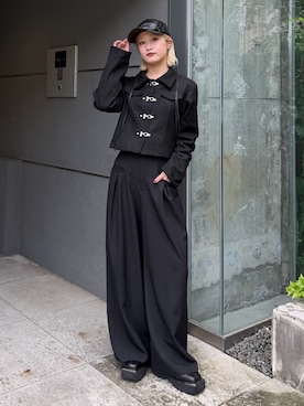 「Lui's（ルイス）のアイテム（パンツ）」を使った、mi-さん（レディース・156cm）の秋コーディネート