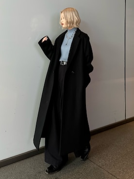 「アイテム（チェスターコート）」を使った、mi-さん（レディース・156cm）の秋コーディネート