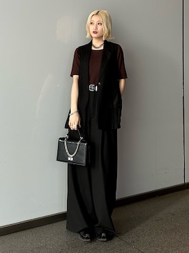 「Lui's（ルイス）のアイテム（トップス）」を使った、mi-さん（レディース・156cm）の春コーディネート