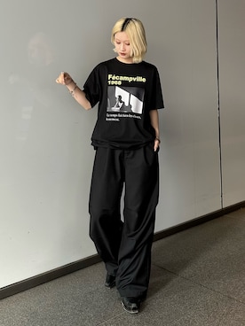 「Lui's（ルイス）のアイテム（パンツ）」を使った、mi-さん（レディース・156cm）の春コーディネート