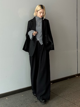 「アイテム（テーラードジャケット）」を使った、mi-さん（レディース・156cm）の秋コーディネート