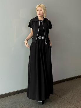 「Lui's（ルイス）の【mi-企画】シルバーチェーンネックレス（ネックレス、シルバー系）」を使った、mi-さん（レディース・156cm）の春コーディネート