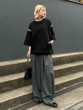 「Lui's（ルイス）のアイテム（パンツ）」を使った、mi-さん（レディース・156cm）の春コーディネート