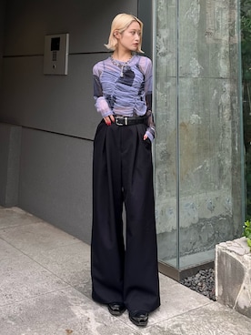 「モノトーンスタイル」｜mi-さん（レディース・156cm）の秋コーディネート