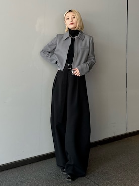 「アイテム（テーラードジャケット）」を使った、mi-さん（レディース・156cm）の冬コーディネート