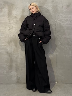 「アイテム（ダウンジャケット/コート）」を使った、mi-さん（レディース・156cm）の秋コーディネート