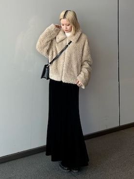 「アイテム（ジャケット/アウター）」を使った、mi-さん（レディース・156cm）の冬コーディネート