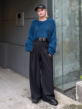 「Lui's（ルイス）のアイテム（ベルト）」を使った、mi-さん（レディース・156cm）の秋コーディネート