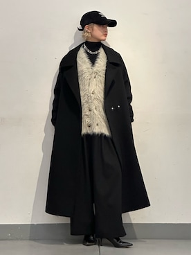 「アイテム（チェスターコート）」を使った、mi-さん（レディース・156cm）の秋コーディネート