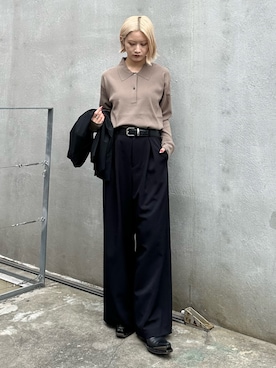 「モノトーンスタイル」｜mi-さん（レディース・156cm）の秋コーディネート