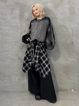 「Lui's（ルイス）のアイテム（トップス）」を使った、mi-さん（レディース・156cm）の春コーディネート