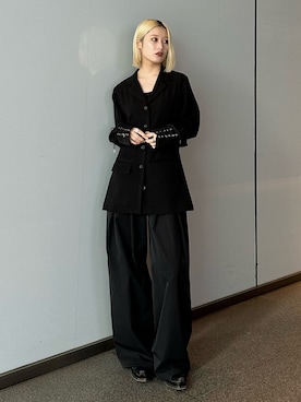 「Lui's（ルイス）のアイテム（パンツ）」を使った、mi-さん（レディース・156cm）の春コーディネート