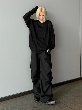 「Lui's（ルイス）のアイテム（トップス）」を使った、mi-さん（レディース・156cm）の春コーディネート