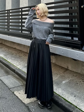 「モノトーンスタイル」｜mi-さん（レディース・156cm）の秋コーディネート