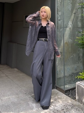 「Lui's（ルイス）のアイテム（パンツ）」を使った、mi-さん（レディース・156cm）の夏コーディネート