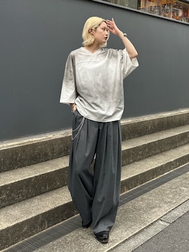 「Lui's（ルイス）のアイテム（パンツ）」を使った、mi-さん（レディース・156cm）の春コーディネート