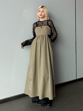 「Lui's（ルイス）のアイテム（ワンピース/ドレス）」を使った、mi-さん（レディース・156cm）の春コーディネート