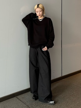 「ニットコーデ」｜mi-さん（レディース・156cm）の夏コーディネート