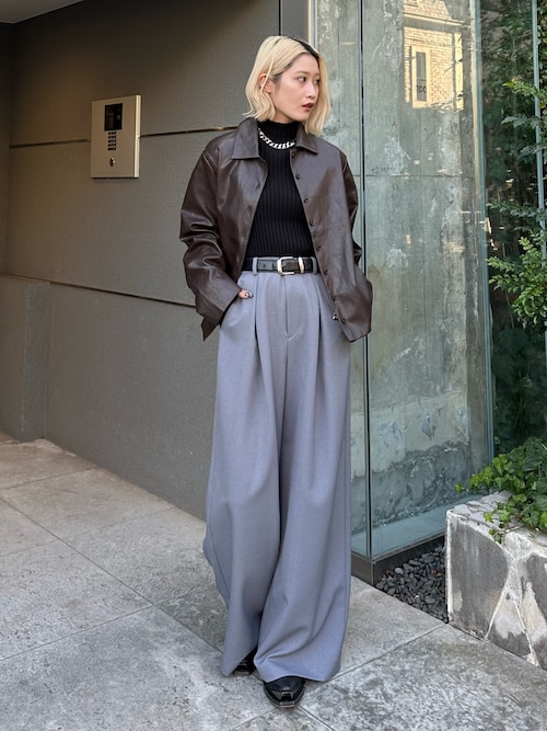 Lui's フェイクレザー テーラードジャケット Lui's（ルイス）の「フェイクレザーテーラードジャケット（テーラード