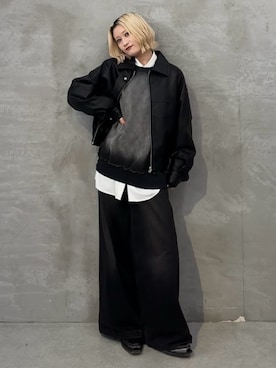 「アイテム（ブルゾン）」を使った、mi-さん（レディース・156cm）の秋コーディネート