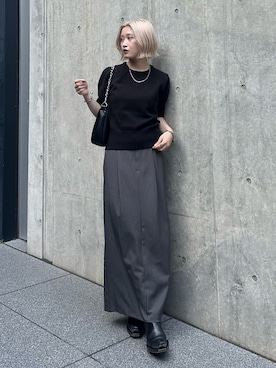 「アイテム（スカート）」を使った、mi-さん（レディース・156cm）の夏コーディネート