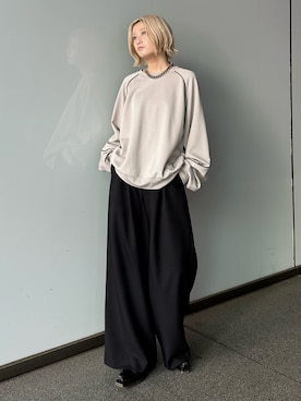 「アイテム（スウェット）」を使った、mi-さん（レディース・156cm）の夏コーディネート