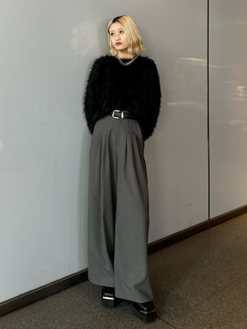 「Lui's（ルイス）のアイテム」を使った、mi-さん（レディース・156cm）の冬コーディネート