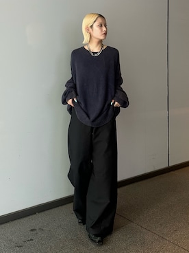 「ニットコーデ」｜mi-さん（レディース・156cm）の夏コーディネート
