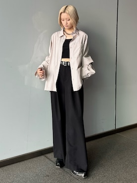 「アイテム（ネックレス）」を使った、mi-さん（レディース・156cm）の夏コーディネート