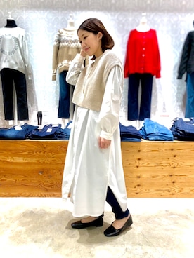 「セットアイテム」｜「アイテム（シャツワンピース）」を使った、07ayumnさん（レディース・158cm）の冬コーディネート