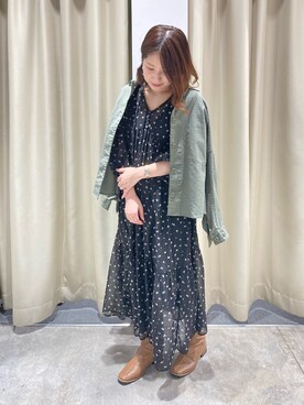 「AMERICAN HOLIC」｜「アイテム（ブルゾン）」を使った、07ayumnさん（レディース・158cm）の春コーディネート