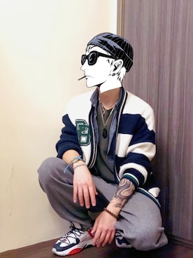 「PULL&BEAR（プルアンドベア）のアイテム（ジャケット/アウター）」を使った、hkfreewearさん（メンズ・180cm）の冬コーディネート