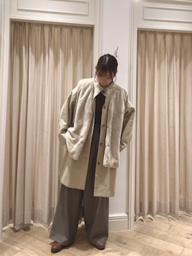 「セットアイテム」｜「アイテム（その他アウター）」を使った、かーびぃさん（レディース・157cm）の秋コーディネート