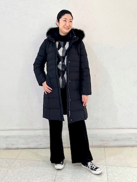 「オンオフ兼用」｜「アイテム（その他）」を使った、TOMOMIさん（レディース・165cm）の冬コーディネート