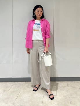 「オンオフ兼用」｜「アイテム（その他）」を使った、TOMOMIさん（レディース・165cm）の春コーディネート