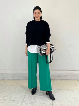 「オンオフ兼用」｜「アイテム（その他）」を使った、TOMOMIさん（レディース・165cm）の秋コーディネート