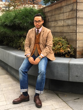 「BROOKS BROTHERS（ブルックスブラザーズ）のアイテム」を使った、Bacoさん（メンズ・175cm）の冬コーディネート