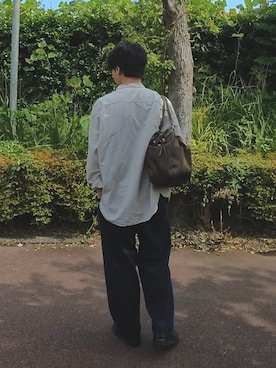 「アイテム（ボストンバッグ）」を使った、もみさん（メンズ・176cm）の秋コーディネート